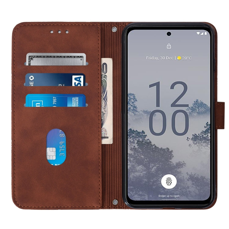 For Nokia X30 5G Crossbody 3D Embossed Flip Leather Phone Case