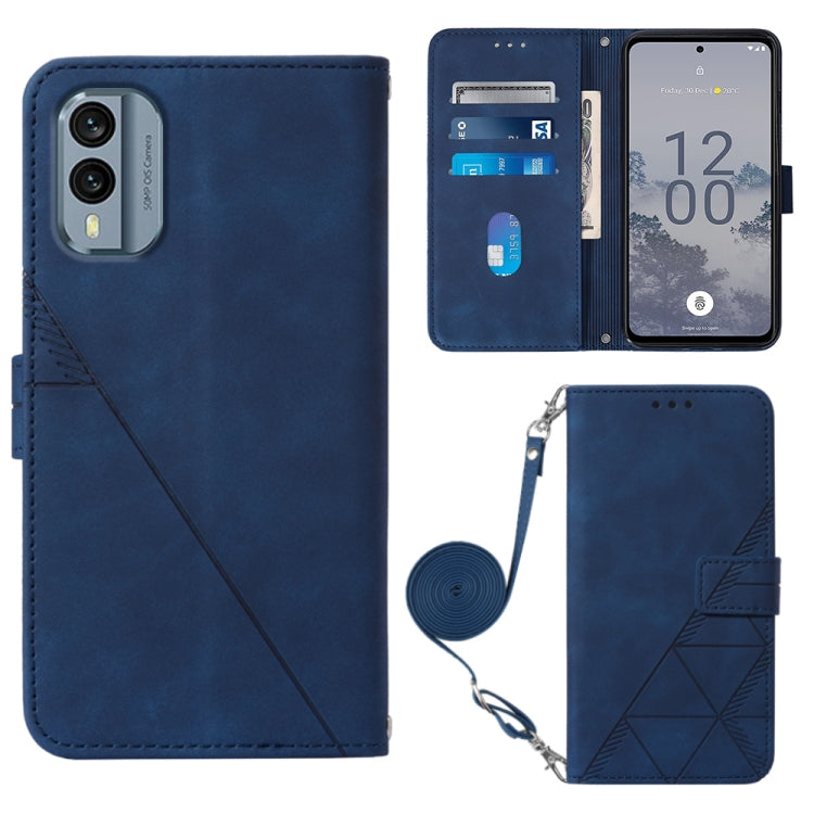 For Nokia X30 5G Crossbody 3D Embossed Flip Leather Phone Case
