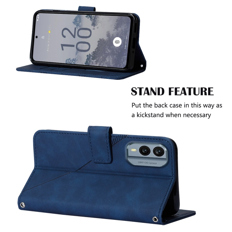 For Nokia X30 5G Crossbody 3D Embossed Flip Leather Phone Case