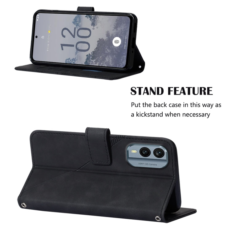 For Nokia X30 5G Crossbody 3D Embossed Flip Leather Phone Case