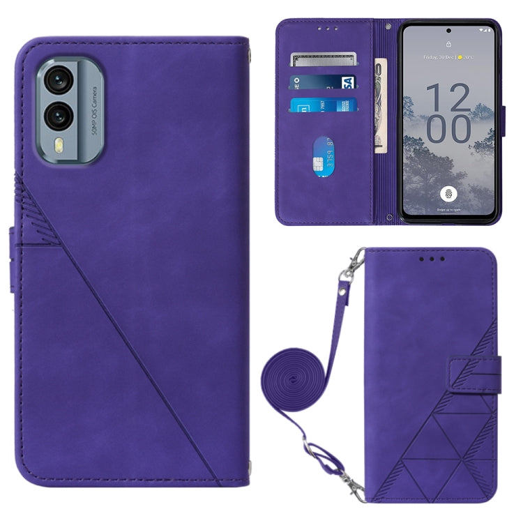 For Nokia X30 5G Crossbody 3D Embossed Flip Leather Phone Case