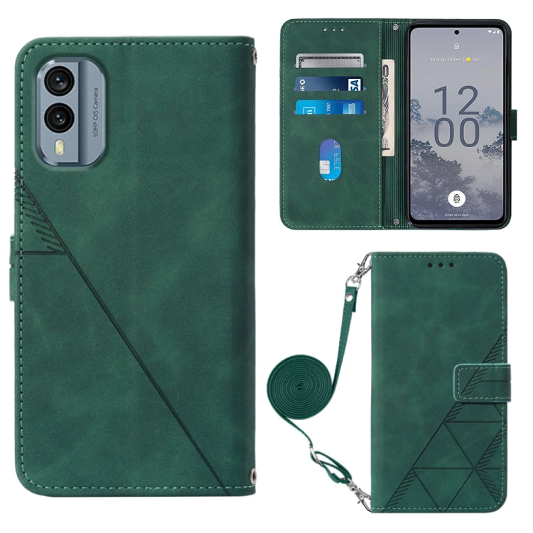 For Nokia X30 5G Crossbody 3D Embossed Flip Leather Phone Case