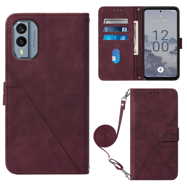 For Nokia X30 5G Crossbody 3D Embossed Flip Leather Phone Case