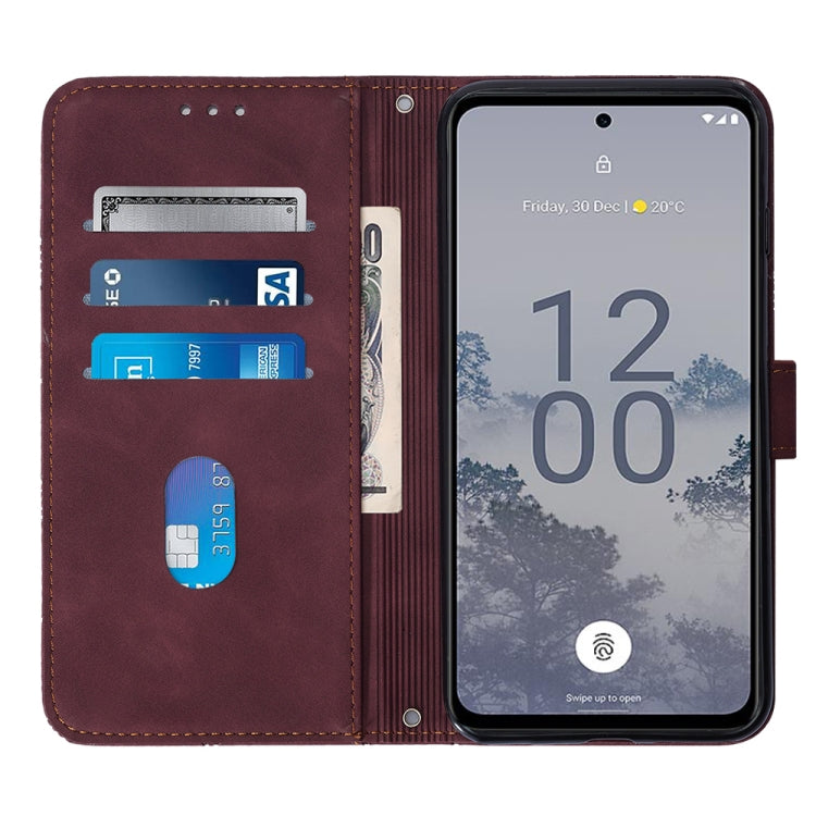 For Nokia X30 5G Crossbody 3D Embossed Flip Leather Phone Case