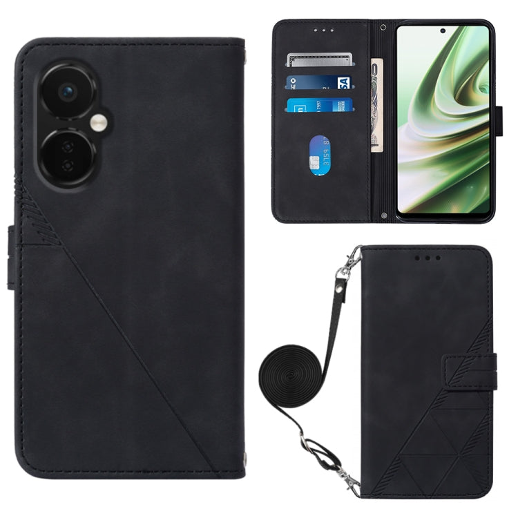 For OnePlus Nord CE3 5G Crossbody 3D Embossed Flip Leather Phone Case