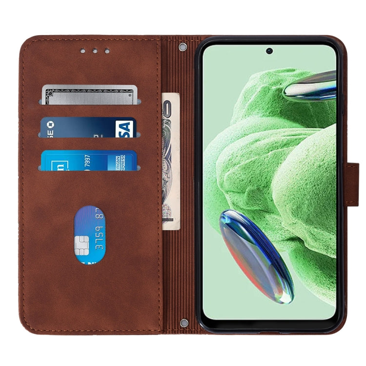 For Xiaomi Redmi Note 12 Global Crossbody 3D Embossed Flip Leather Phone Case