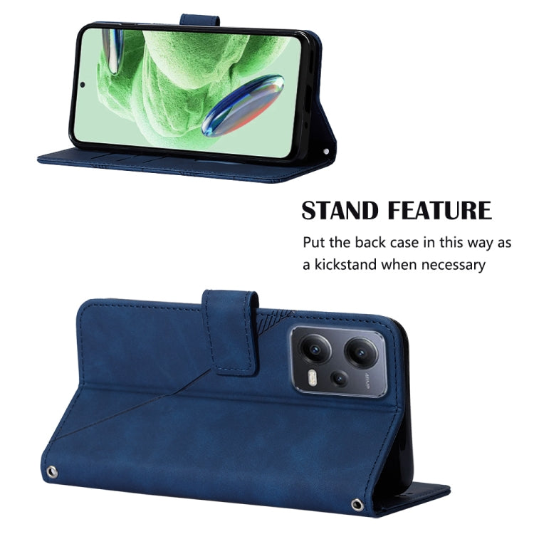 For Xiaomi Redmi Note 12 Global Crossbody 3D Embossed Flip Leather Phone Case