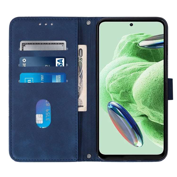 For Xiaomi Redmi Note 12 Global Crossbody 3D Embossed Flip Leather Phone Case