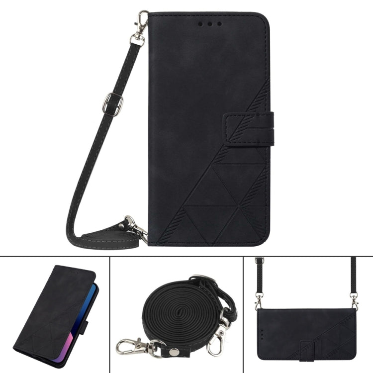 For Xiaomi Redmi Note 12 Global Crossbody 3D Embossed Flip Leather Phone Case