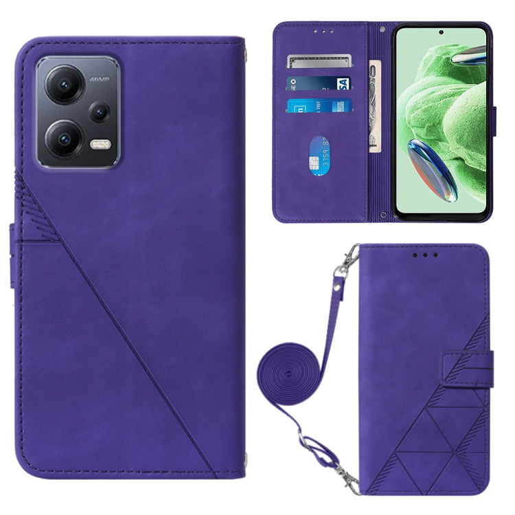 For Xiaomi Redmi Note 12 Global Crossbody 3D Embossed Flip Leather Phone Case