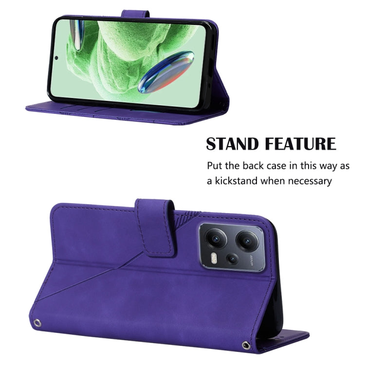For Xiaomi Redmi Note 12 Global Crossbody 3D Embossed Flip Leather Phone Case
