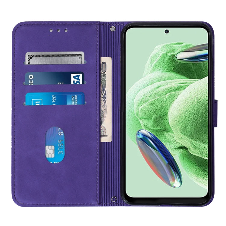 For Xiaomi Redmi Note 12 Global Crossbody 3D Embossed Flip Leather Phone Case