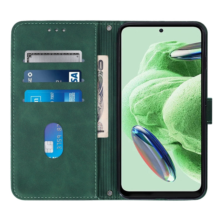 For Xiaomi Redmi Note 12 Global Crossbody 3D Embossed Flip Leather Phone Case