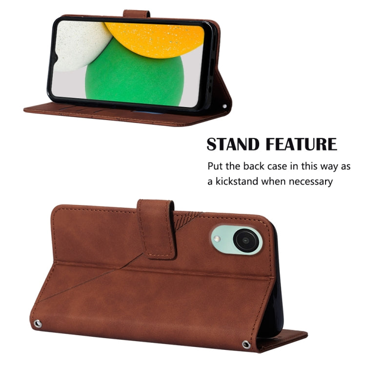 For Samsung Galaxy A04 Core Crossbody 3D Embossed Flip Leather Phone Case