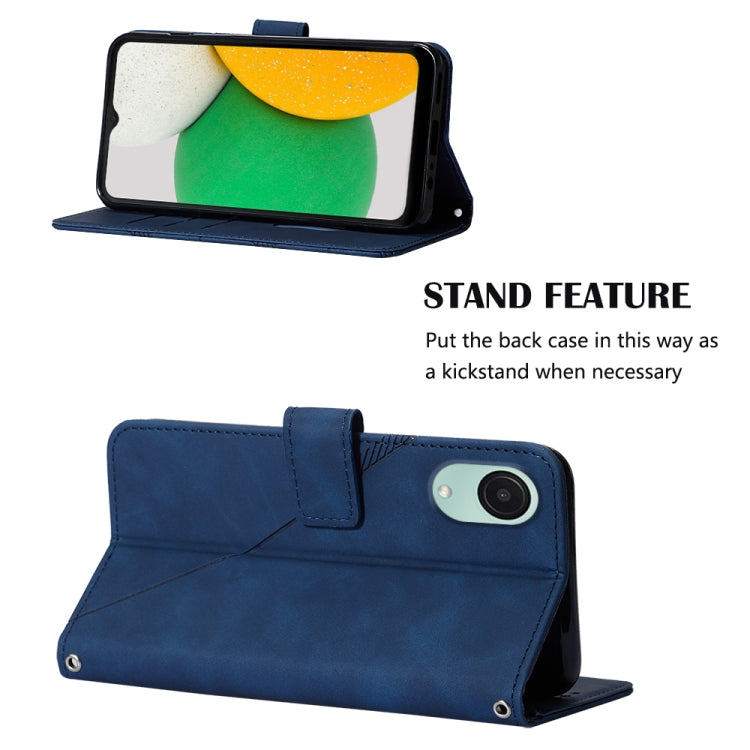 For Samsung Galaxy A04 Core Crossbody 3D Embossed Flip Leather Phone Case