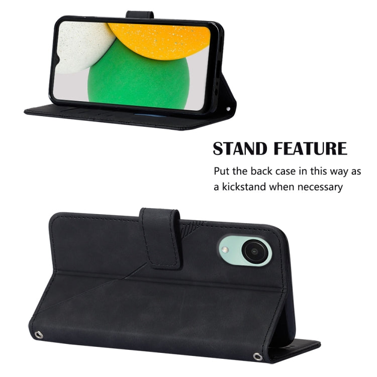 For Samsung Galaxy A04 Core Crossbody 3D Embossed Flip Leather Phone Case