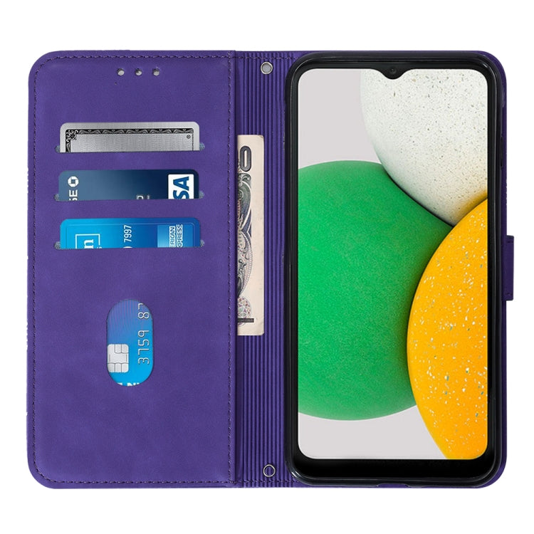 For Samsung Galaxy A04 Core Crossbody 3D Embossed Flip Leather Phone Case