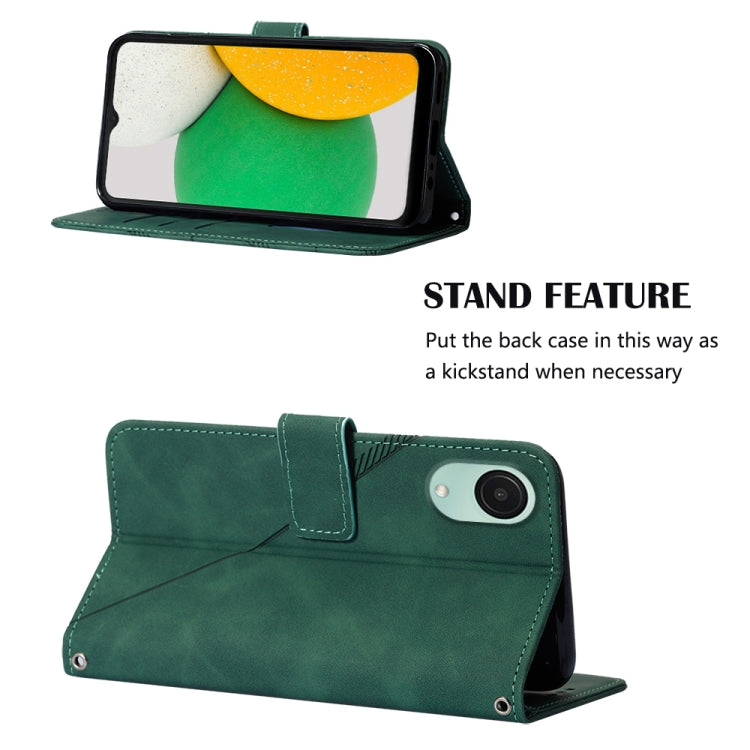 For Samsung Galaxy A04 Core Crossbody 3D Embossed Flip Leather Phone Case