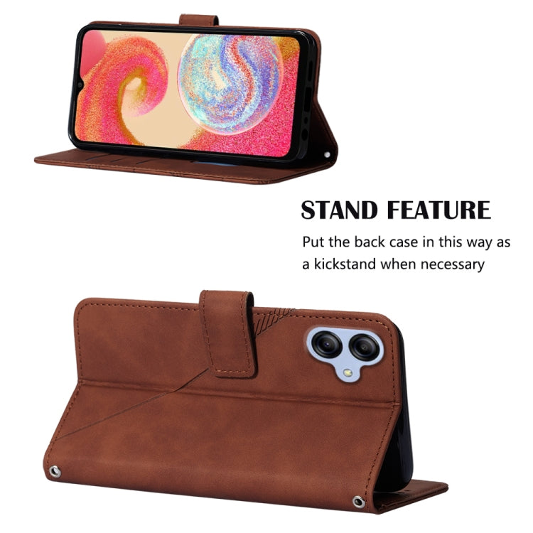 For Samsung Galaxy A04e Crossbody 3D Embossed Flip Leather Phone Case