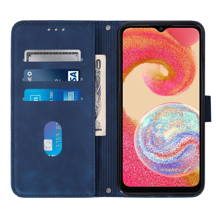 For Samsung Galaxy A04e Crossbody 3D Embossed Flip Leather Phone Case
