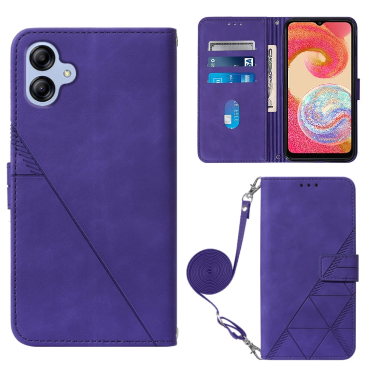 For Samsung Galaxy A04e Crossbody 3D Embossed Flip Leather Phone Case