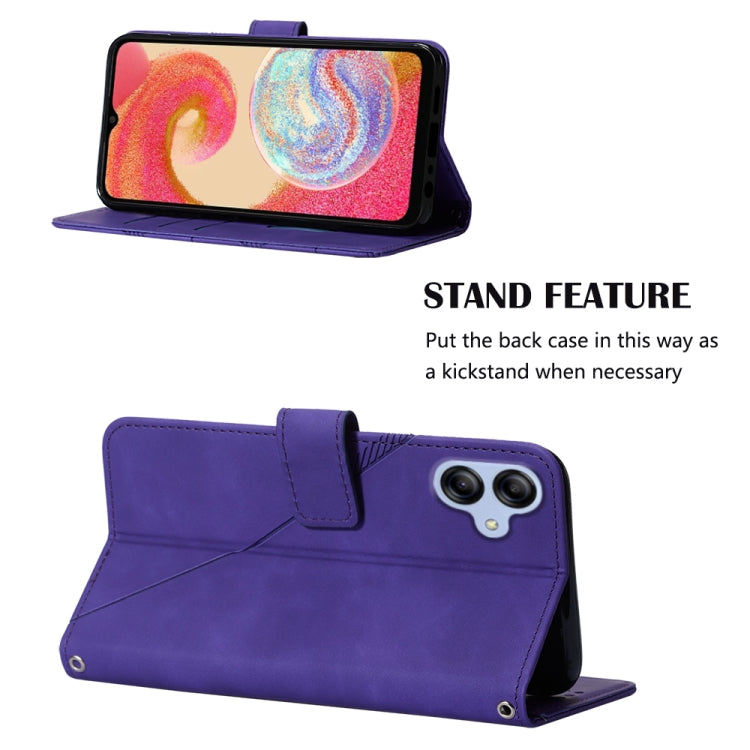 For Samsung Galaxy A04e Crossbody 3D Embossed Flip Leather Phone Case