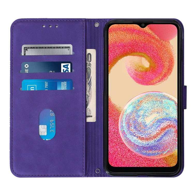For Samsung Galaxy A04e Crossbody 3D Embossed Flip Leather Phone Case