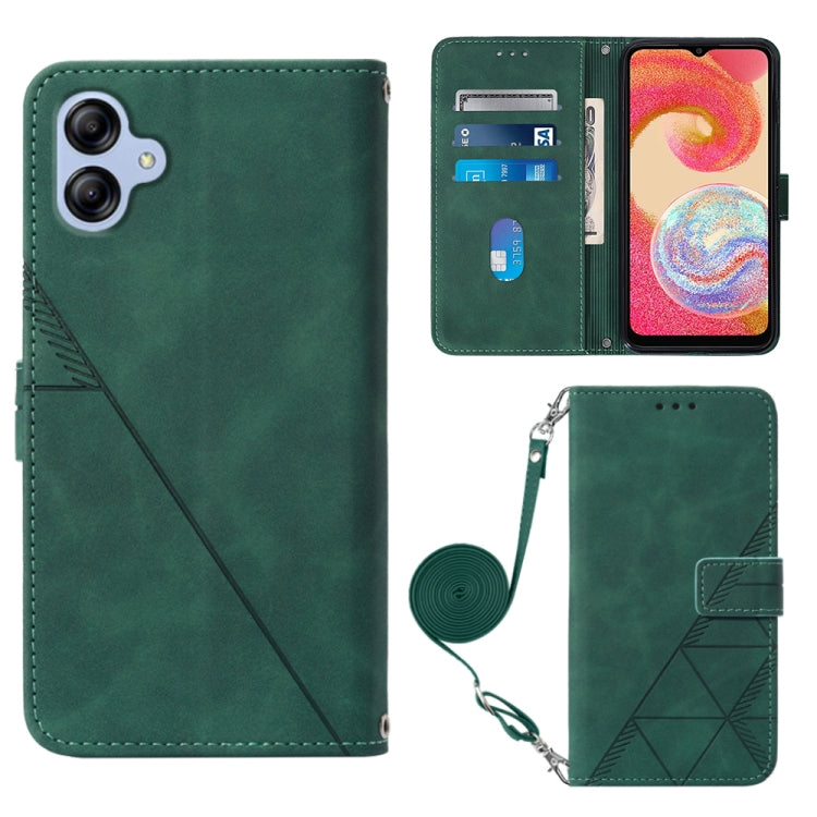 For Samsung Galaxy A04e Crossbody 3D Embossed Flip Leather Phone Case