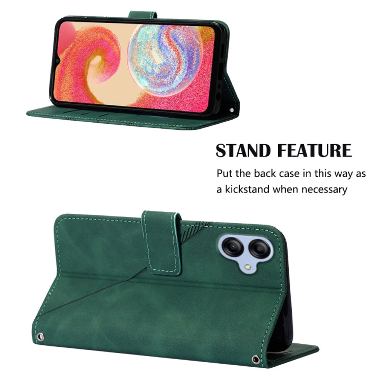 For Samsung Galaxy A04e Crossbody 3D Embossed Flip Leather Phone Case