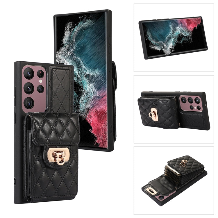 For Samsung Galaxy S23 Ultra 5G Card Slot Leather Phone Case