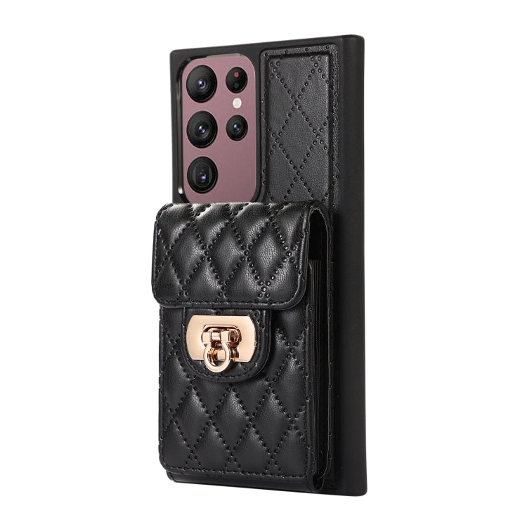 For Samsung Galaxy S22 Ultra 5G Card Slot Leather Phone Case