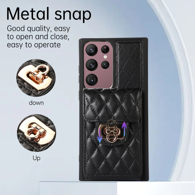 For Samsung Galaxy S22 Ultra 5G Card Slot Leather Phone Case