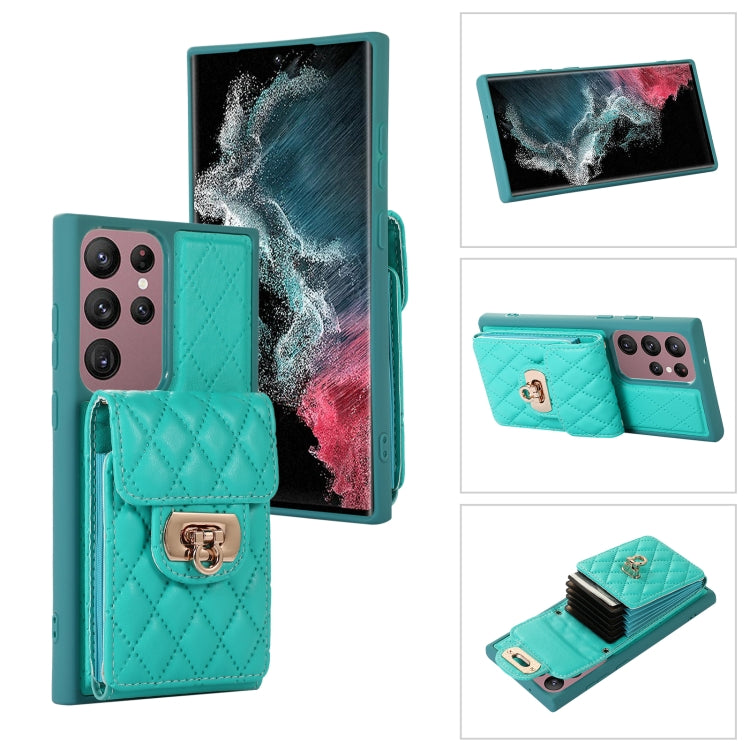 For Samsung Galaxy S22 Ultra 5G Card Slot Leather Phone Case