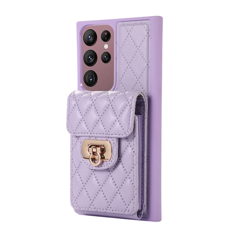 For Samsung Galaxy S22 Ultra 5G Card Slot Leather Phone Case