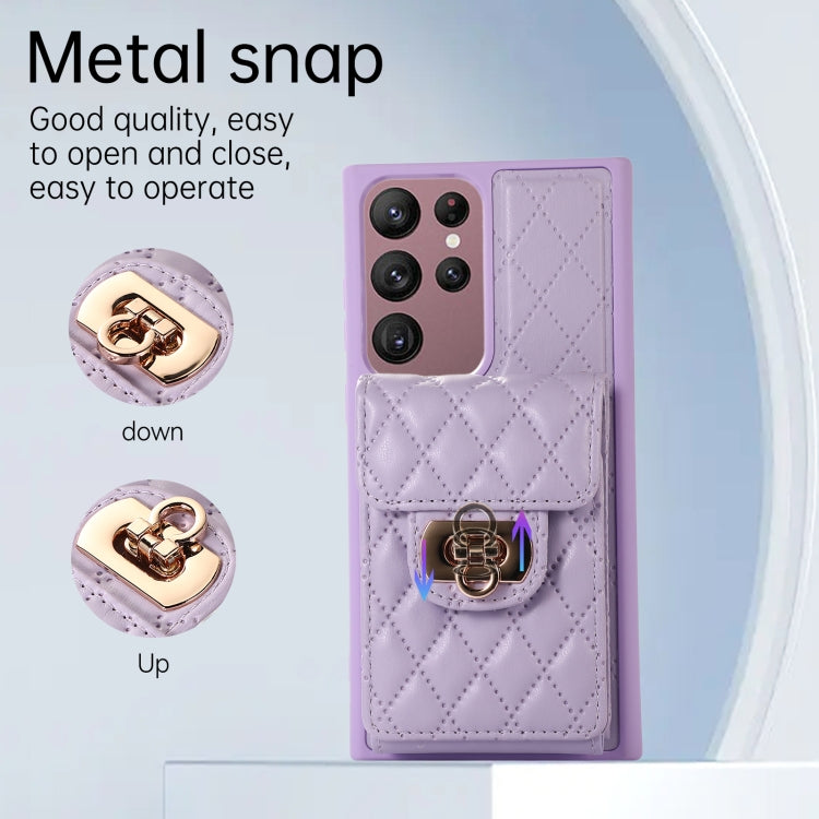 For Samsung Galaxy S22 Ultra 5G Card Slot Leather Phone Case