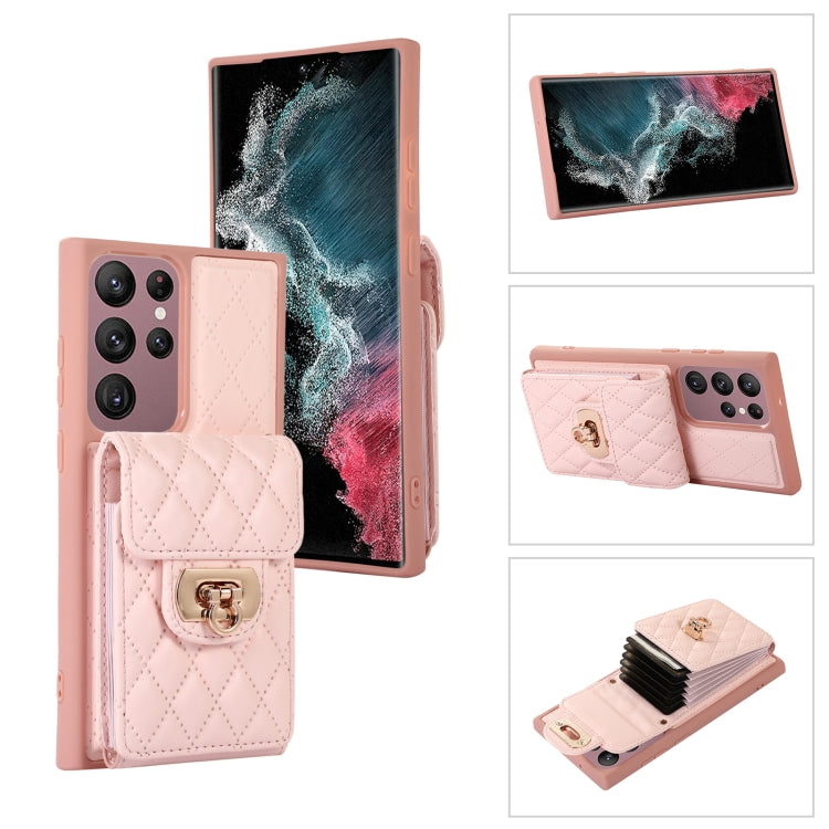 For Samsung Galaxy S22 Ultra 5G Card Slot Leather Phone Case