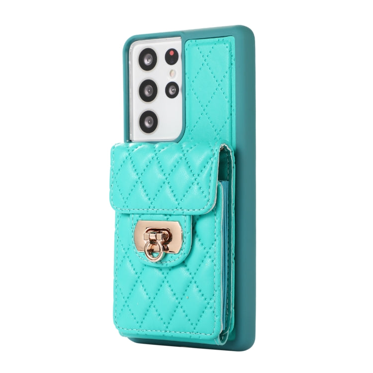 For Samsung Galaxy S21 Ultra 5G Card Slot Leather Phone Case