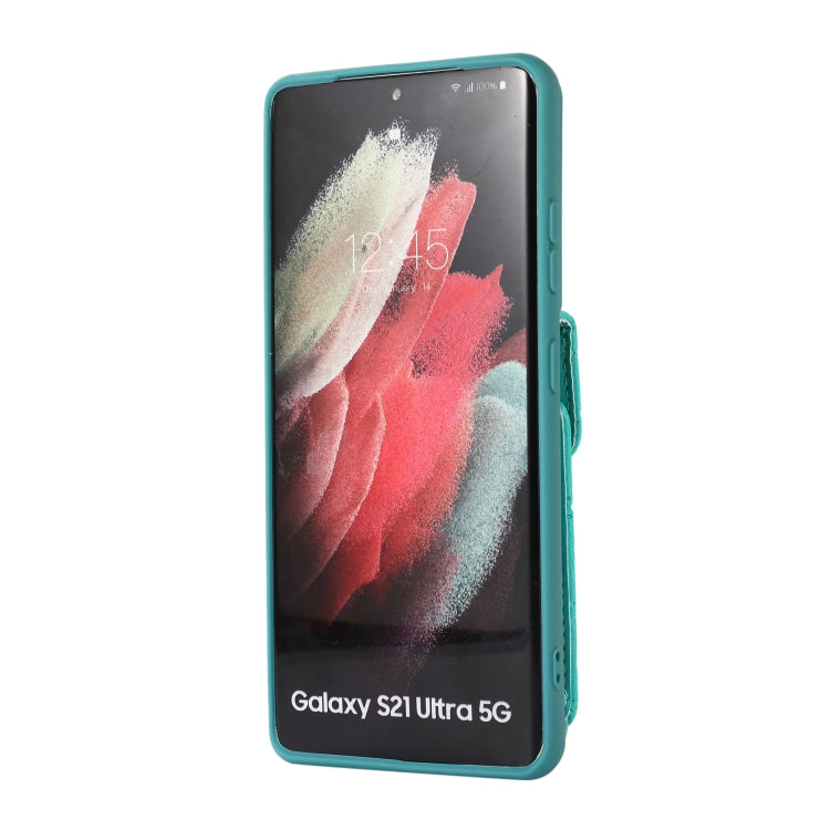 For Samsung Galaxy S21 Ultra 5G Card Slot Leather Phone Case