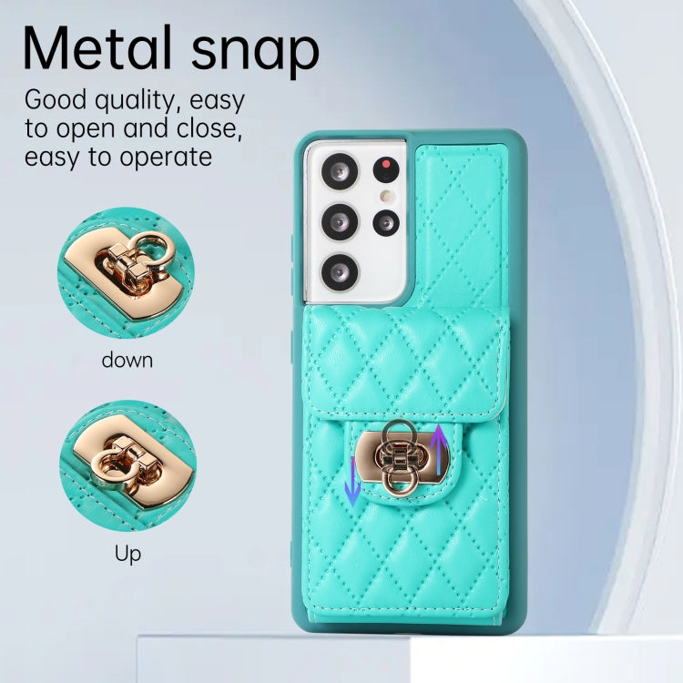 For Samsung Galaxy S21 Ultra 5G Card Slot Leather Phone Case