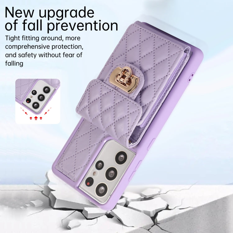 For Samsung Galaxy S21 Ultra 5G Card Slot Leather Phone Case