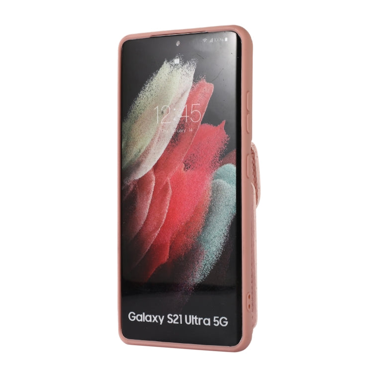 For Samsung Galaxy S21 Ultra 5G Card Slot Leather Phone Case