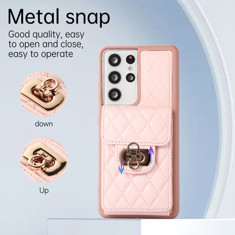 For Samsung Galaxy S21 Ultra 5G Card Slot Leather Phone Case