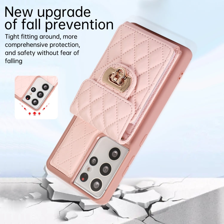 For Samsung Galaxy S21 Ultra 5G Card Slot Leather Phone Case