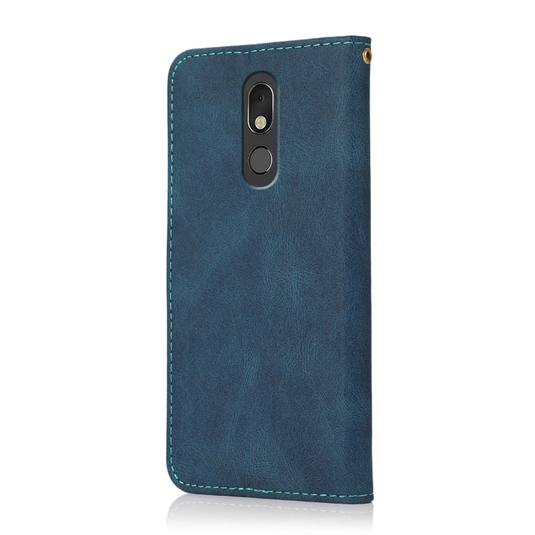 For LG Stylo 5 Dual-color Stitching Leather Phone Case