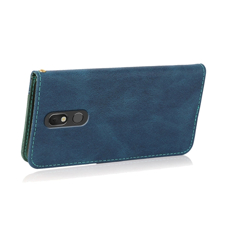 For LG Stylo 5 Dual-color Stitching Leather Phone Case