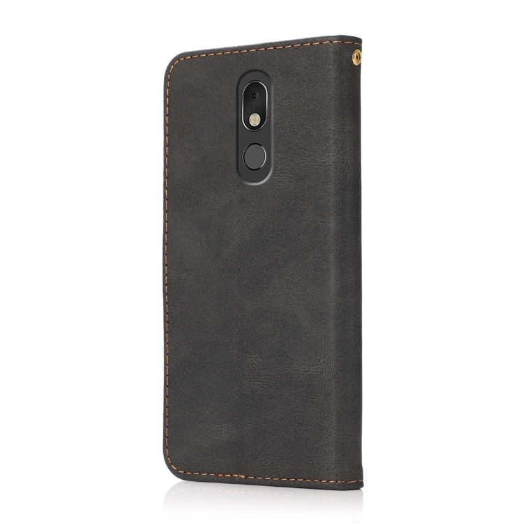 For LG Stylo 5 Dual-color Stitching Leather Phone Case