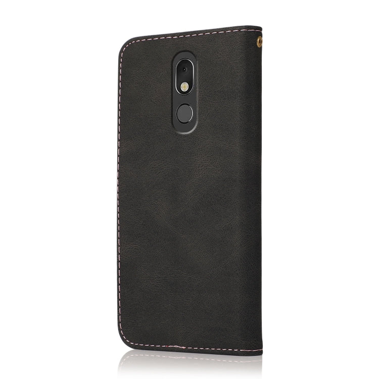 For LG Stylo 5 Dual-color Stitching Leather Phone Case