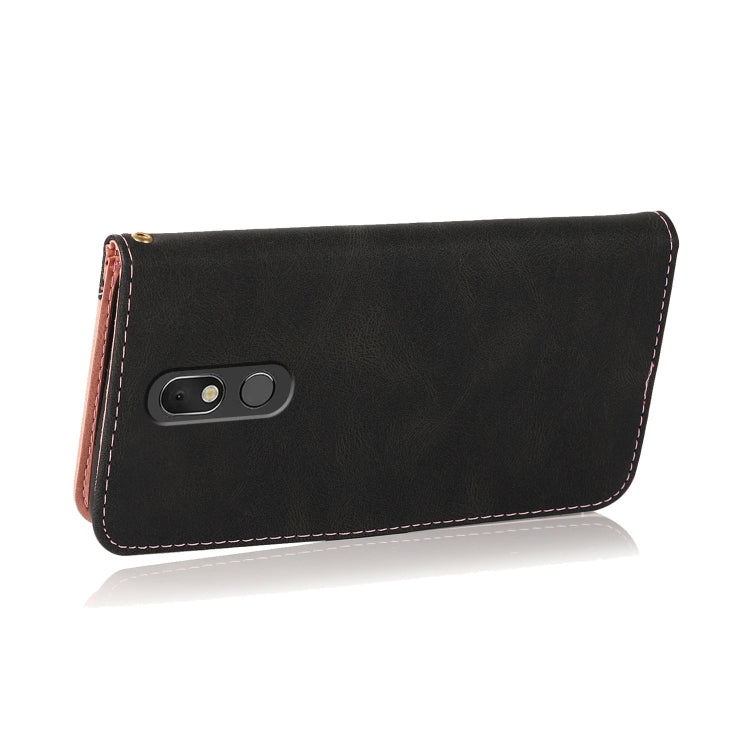 For LG Stylo 5 Dual-color Stitching Leather Phone Case