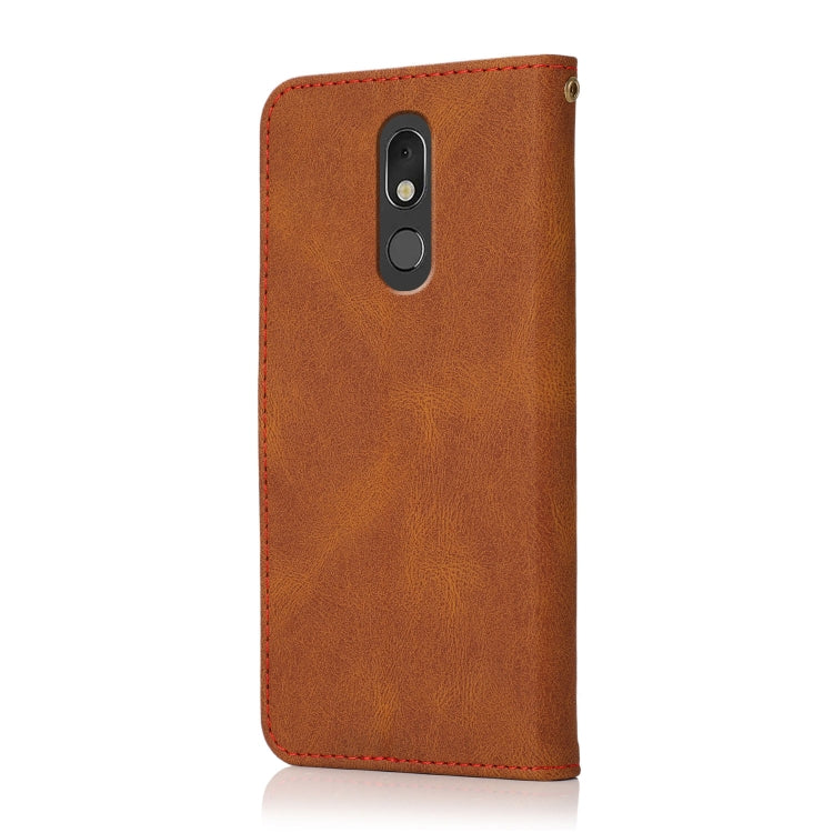 For LG Stylo 5 Dual-color Stitching Leather Phone Case