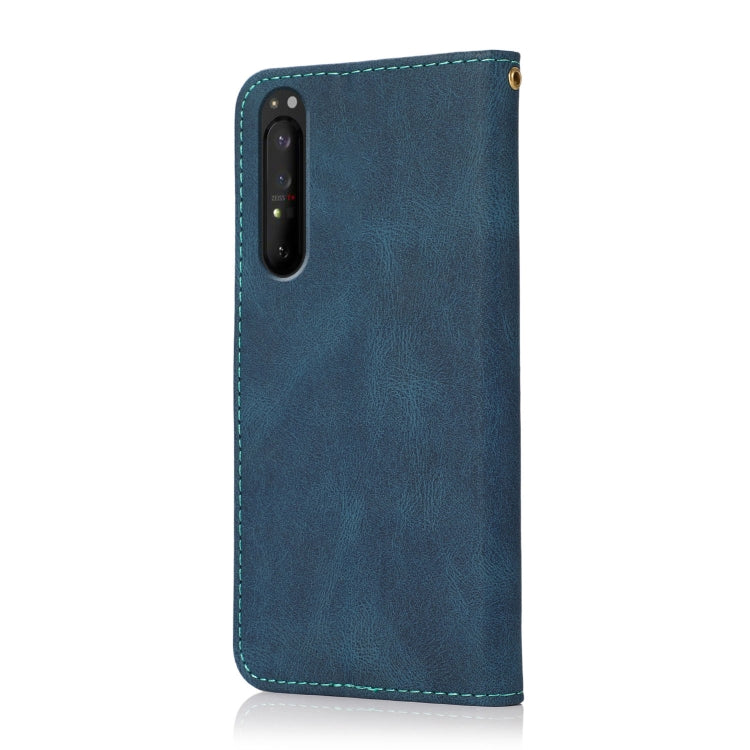 For Sony Xperia 1 II Dual-color Stitching Leather Phone Case